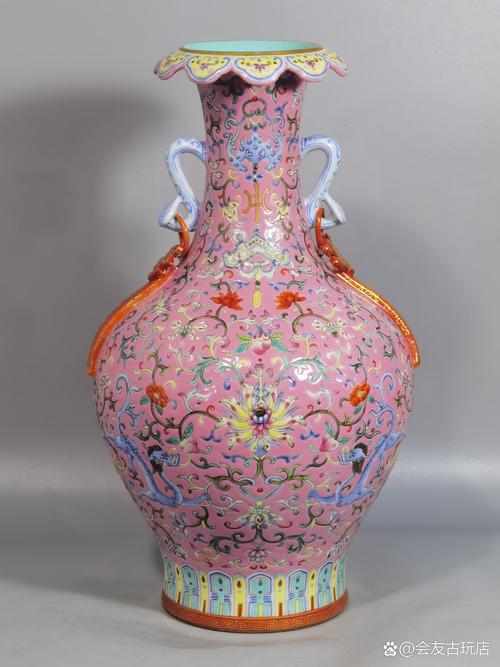 乾隆收藏瓷器粉色的瓷器