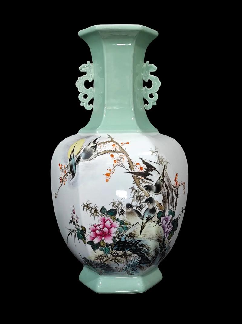 花鸟瓷器花瓶古董图片