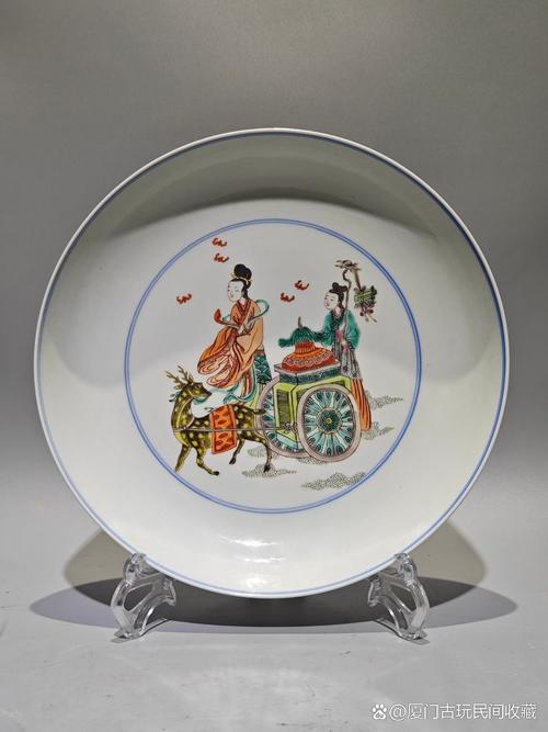 麻姑献寿瓷器小盘图片