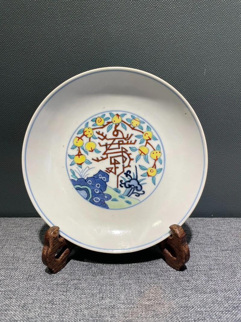 同治瓷器 风筝 儿童