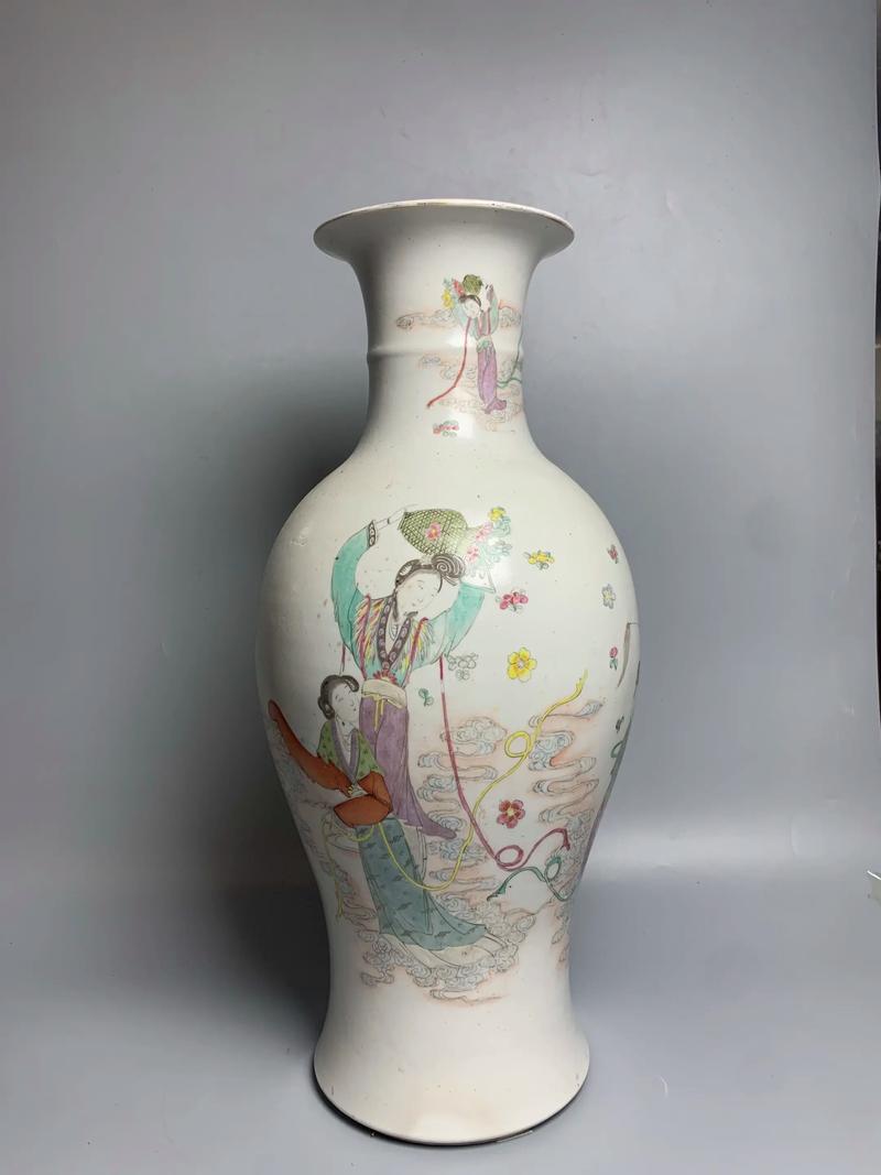 民国瓷器欢天喜地瓷瓶