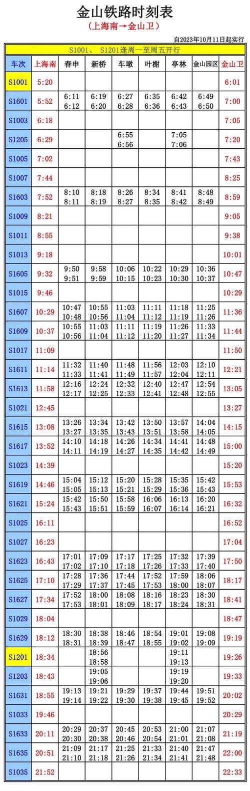 上海汽车南站时刻表查询