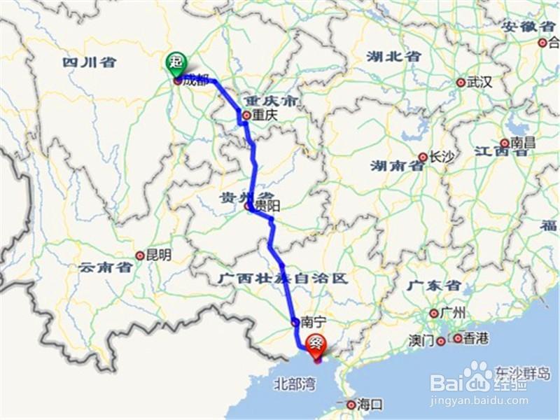 成都到北海自驾游最佳路线