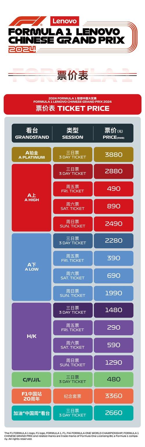 上海f1赛车场门票价格