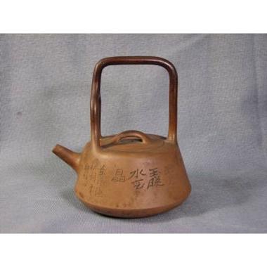 清未民国铜提梁紫砂壶