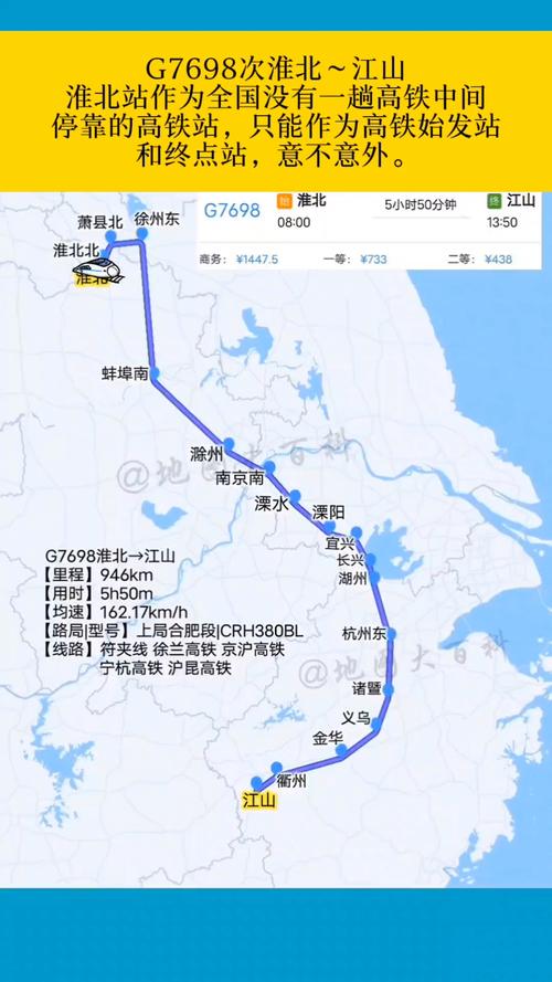 淮北到上海的火车时刻表