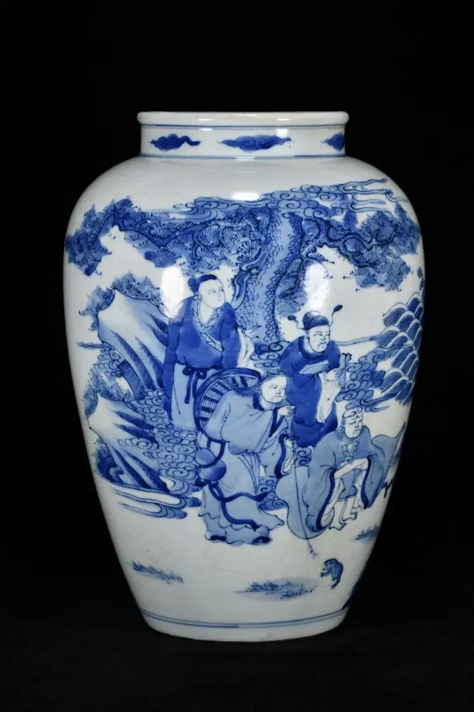 清康熙青花瓷器罐图片