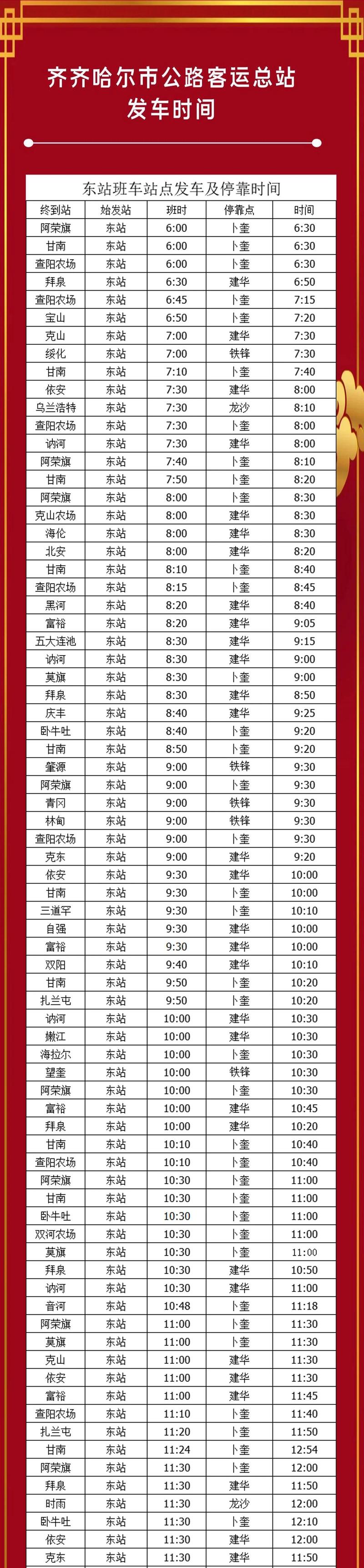 齐齐哈尔到成都火车时刻表