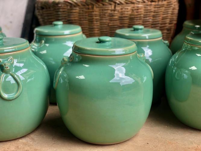 华宁窑茶叶罐瓷器图片