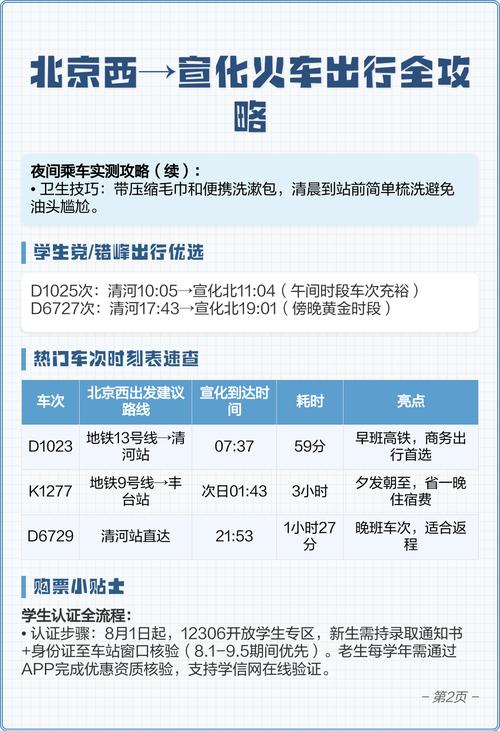 北京至宣化火车时刻表