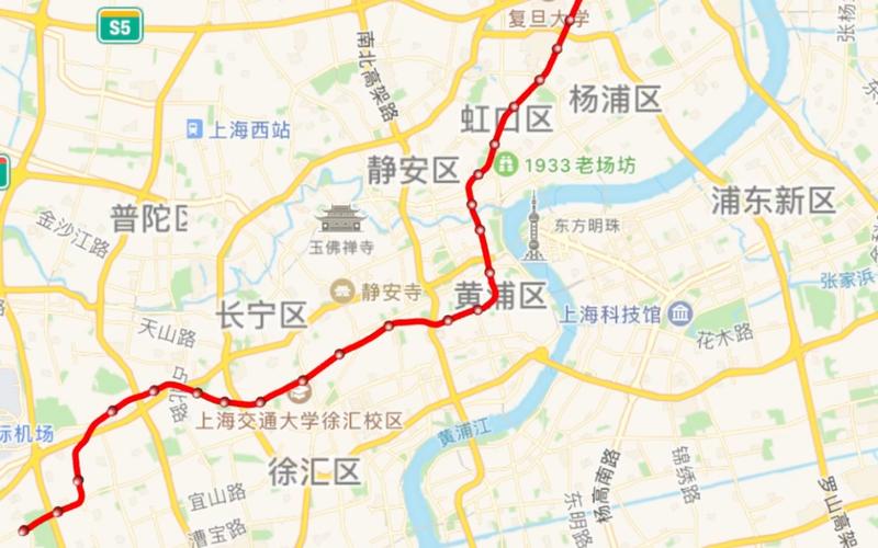 上海地铁10号线线路图