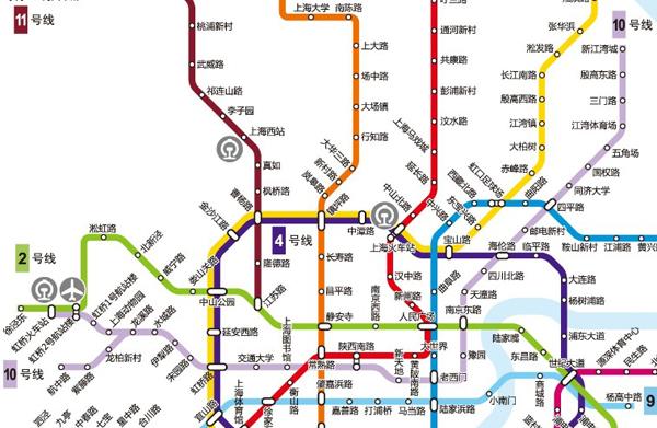 上海地铁10号线线路图