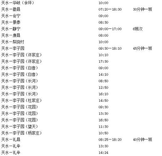 天水到成都的火车时刻表