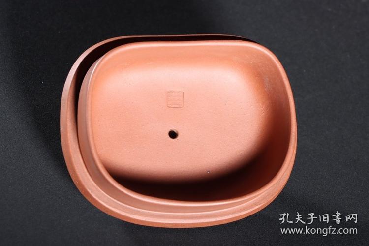 扁杮紫砂壶 金鼎商标