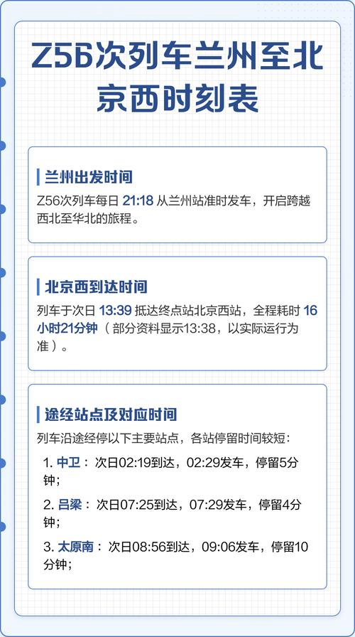 兰州到北京动车时刻表