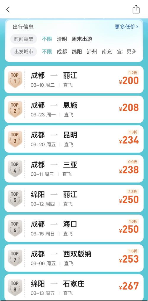 成都到大理机票价格查询