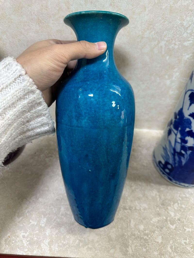 清代孔雀绿釉瓷器图片